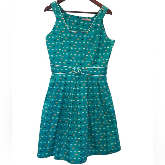 🔥4 for $75🔥 Trollied Dolly Dress Women's Medium Spotted Flare Cotton - Picture 1 of 5